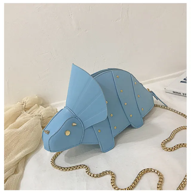 Crossbody Bag Handbags Clutch Bag Women Purses Triceratops Chic Mini Girl's Fashion Blue - Shop at LoveMi