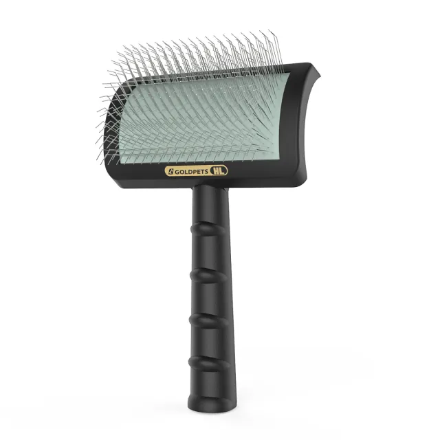 Beautician Curved Needle Comb, Long Needle, Rapid Knotting, Drawing Thick Hairy Dog Black - Shop at LoveMi