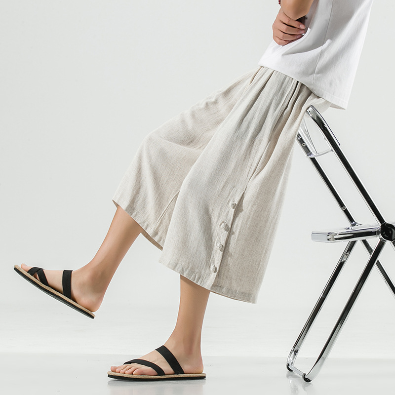 Title 4, Linen Cropped Trousers