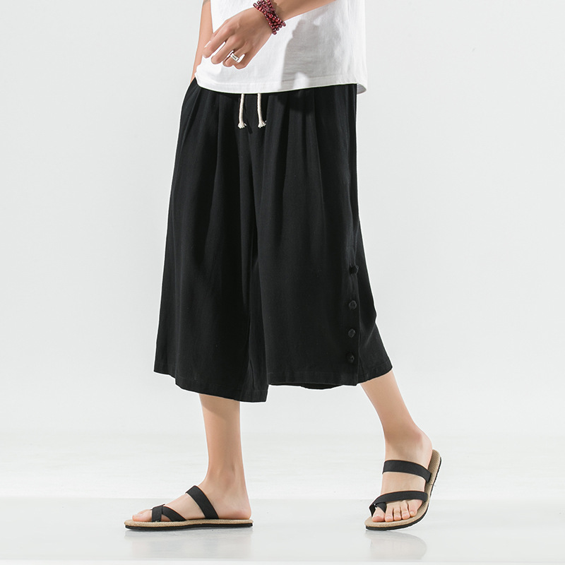 Title 2, Womens Linen Cropped Trousers, lightweight and...