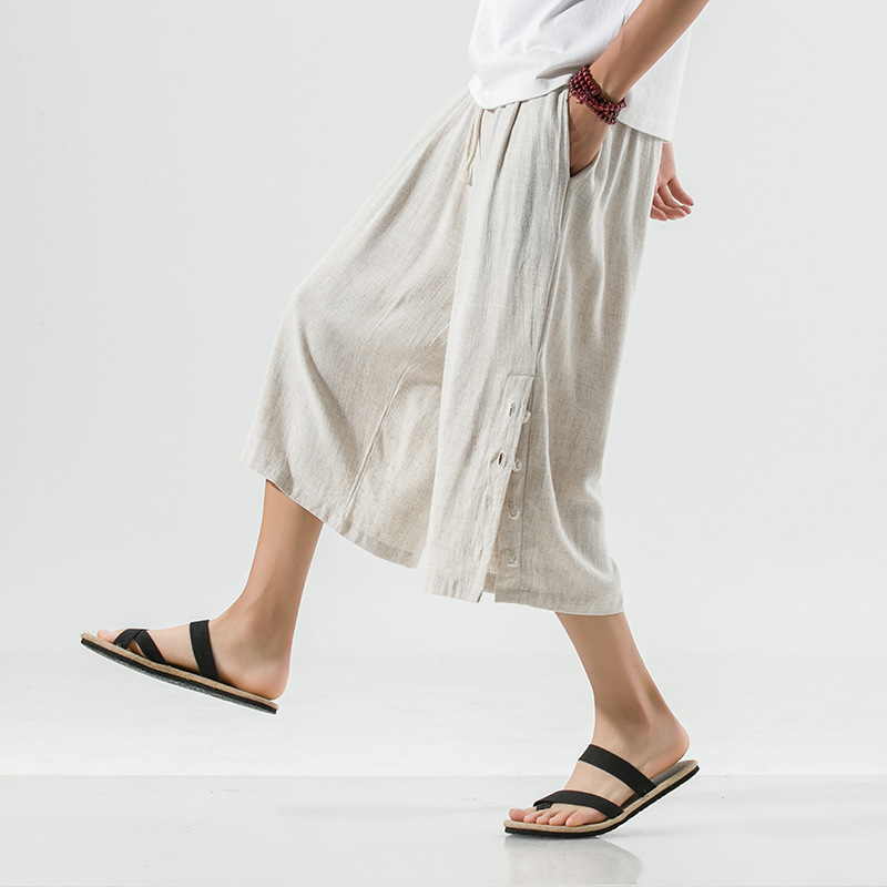 Title 5, Womens Linen Cropped Trousers, lightweight and...