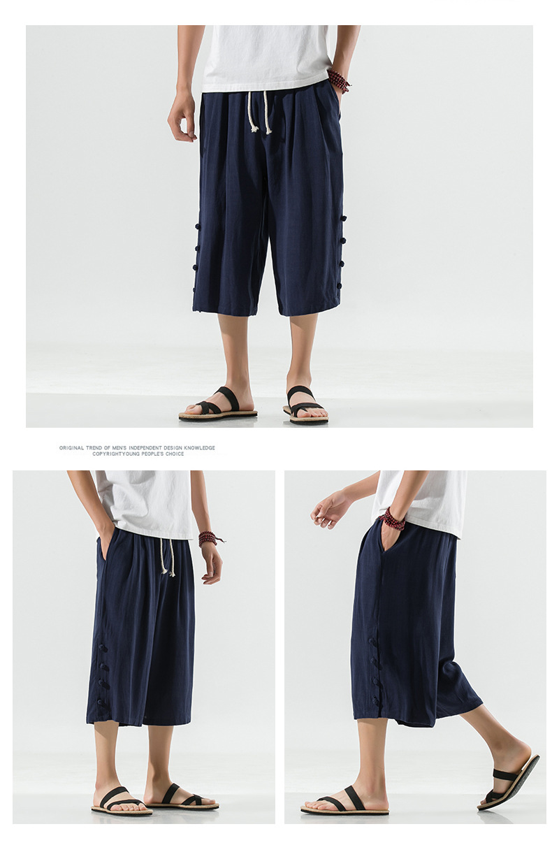 Title 7, Womens Linen Cropped Trousers, lightweight and...