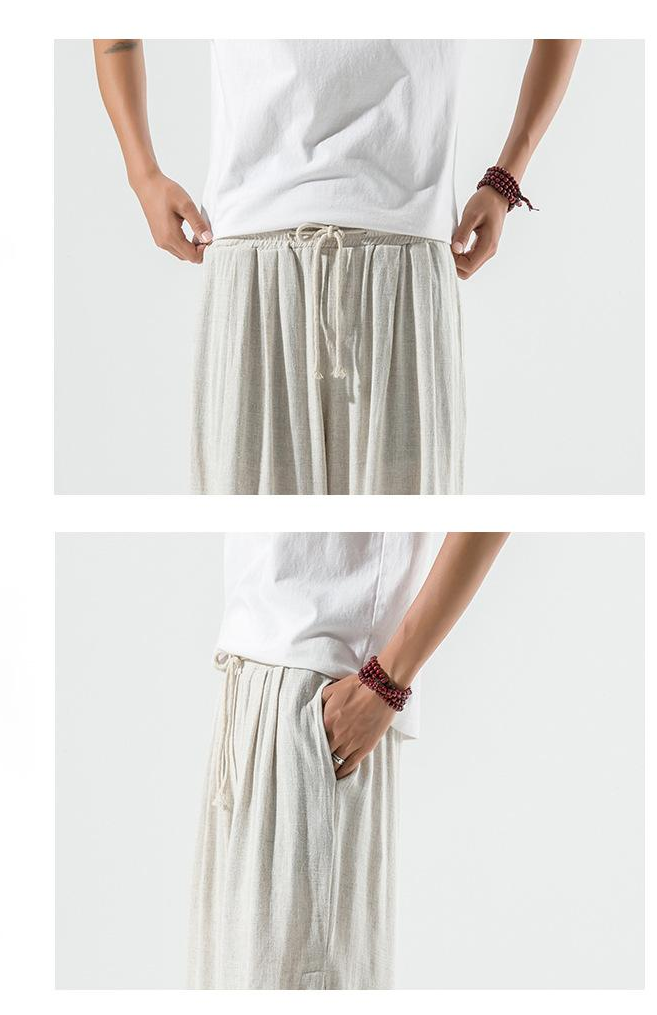 Title 13, Womens Linen Cropped Trousers, lightweight and...