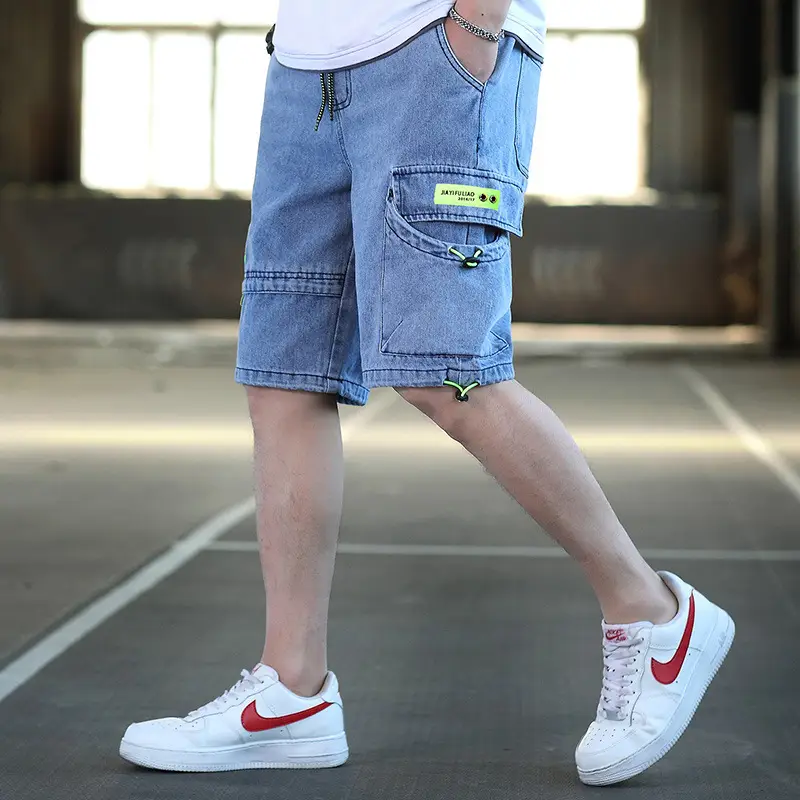 Summer Men's Denim Shorts Men's Five-point Shorts