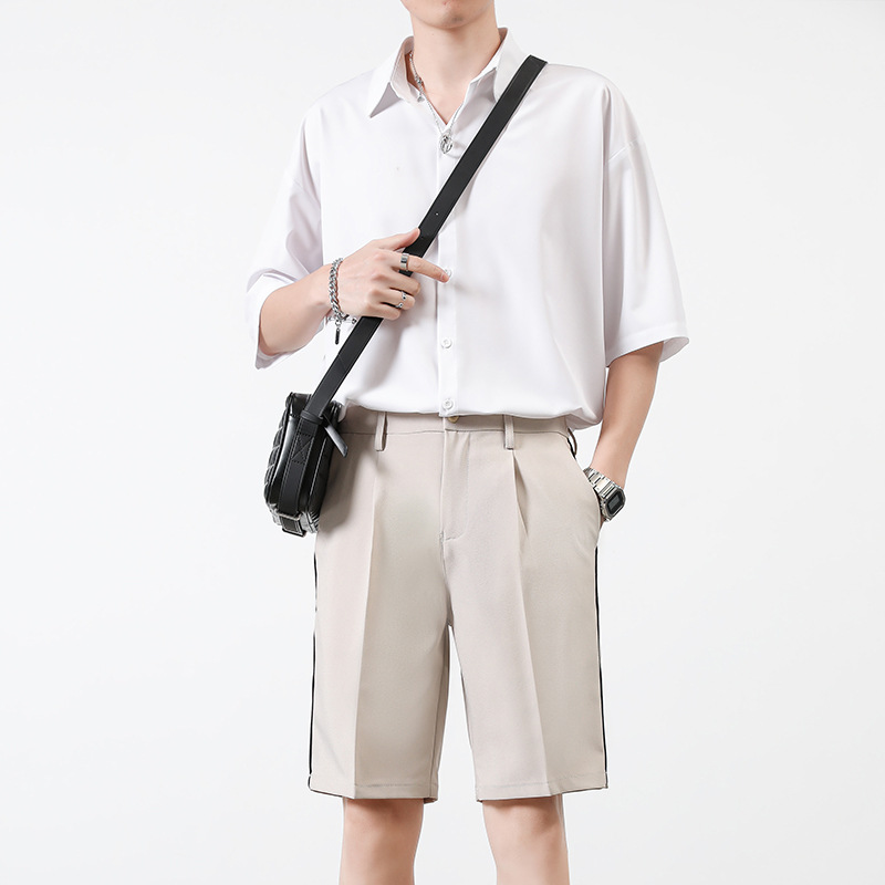 Title 9, Mens Hong Kong Style Shirt Suit Shorts Korean ...