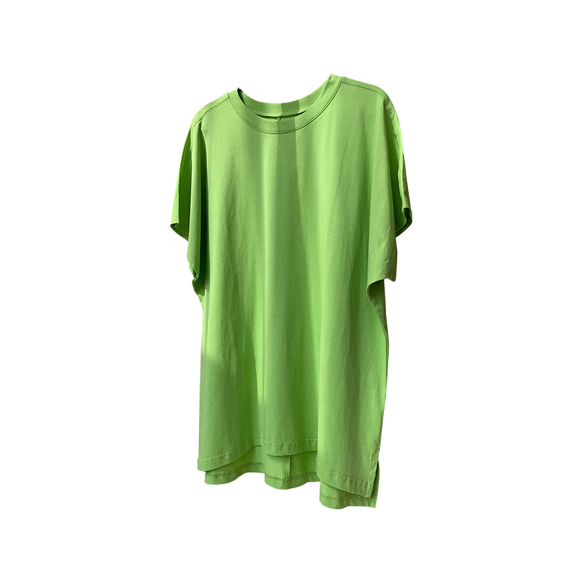 Title 1, Fruit Green Summer Korean Simple Round Neck Sho...