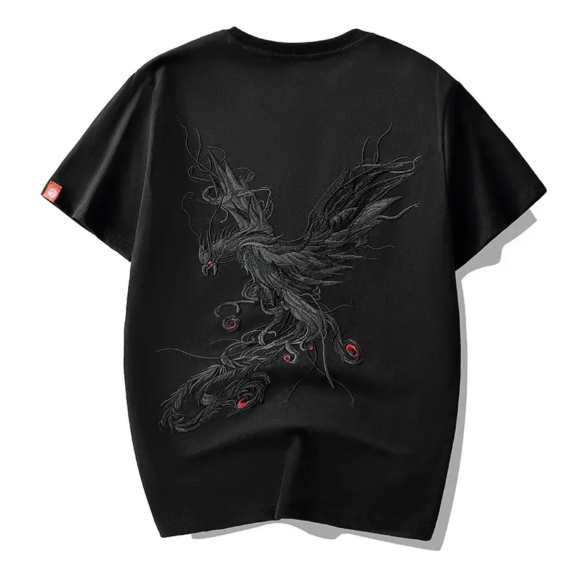 Men's Phoenix Embroidered Half Sleeve