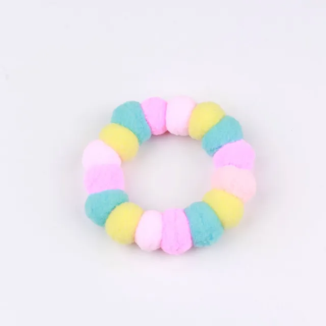 Pet Rainbow Candy Color Net Red Collar Collar Fur Ball Necklace Jewelry - Shop at LoveMi
