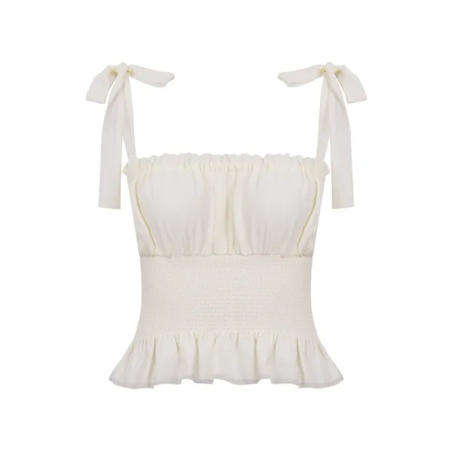 Vest Suspender Women'S 21 Summer New Slim Slim Waist Elastic Casual Jacket White - Shop at LoveMi