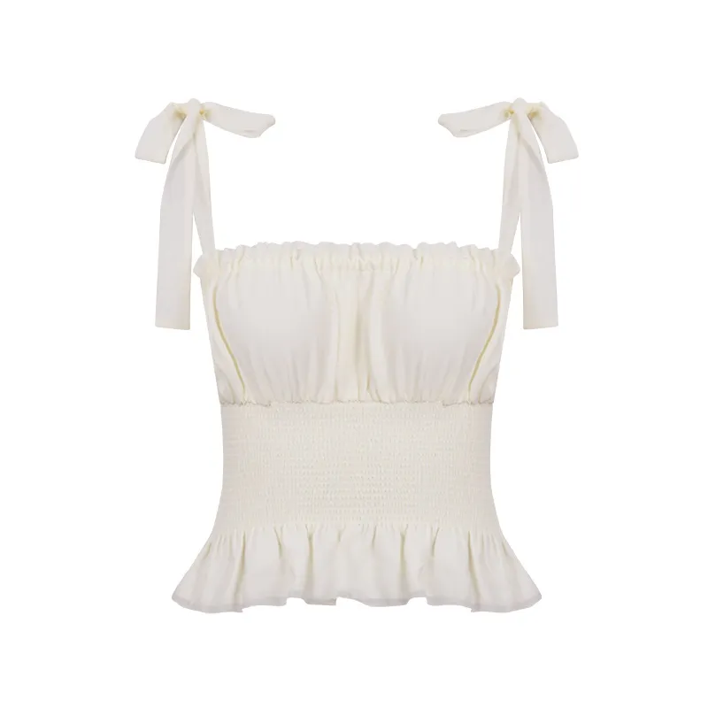 Vest Suspender Women'S 21 Summer New Slim Slim Waist Elastic Casual Jacket - White