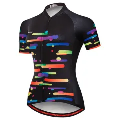Women Cycling Jersey Short Sleeve - 13Style-L - View 1