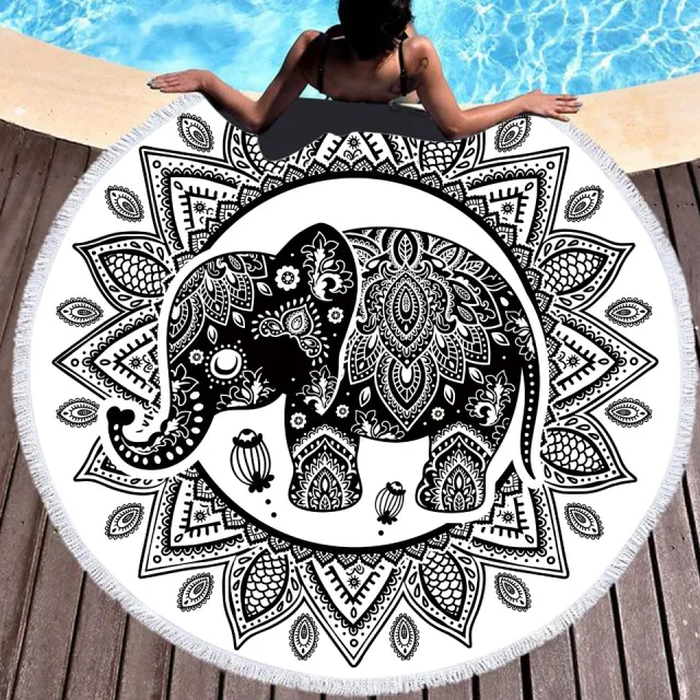 Tie dye Colorful Digital Printing Microfiber Round Beach Towel Style1 - Shop at LoveMi