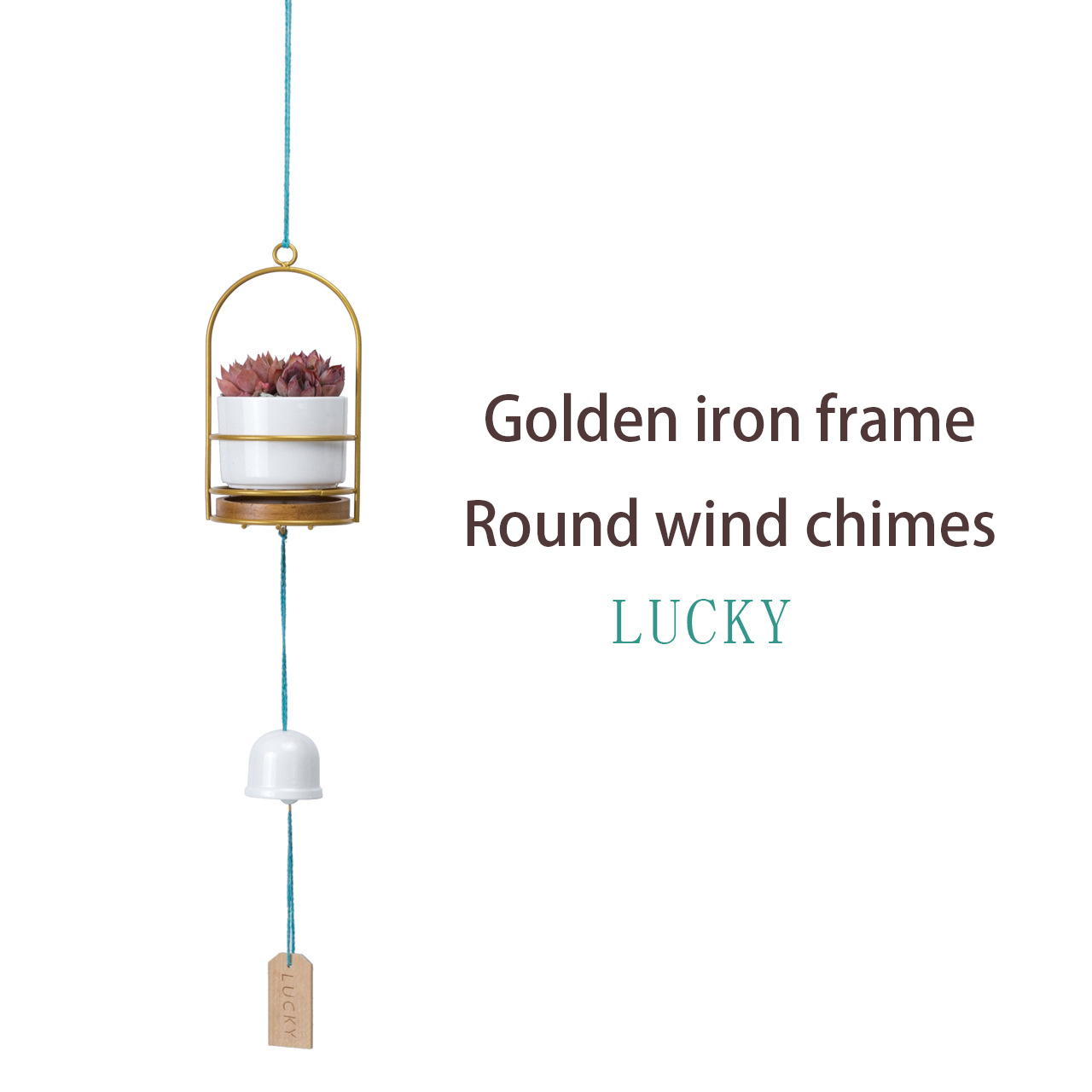 Golden iron frame Round wind c