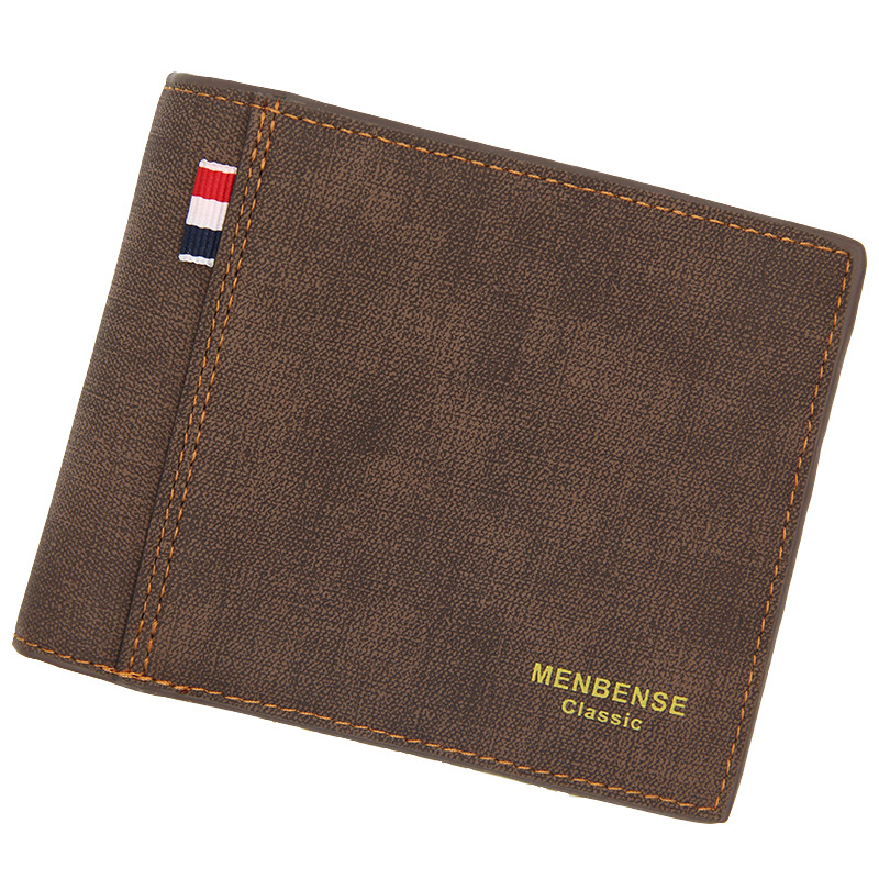 Men’s Wallets Short Largecapacity Fashion Retro Tri-fold Bag Men’s Wallet