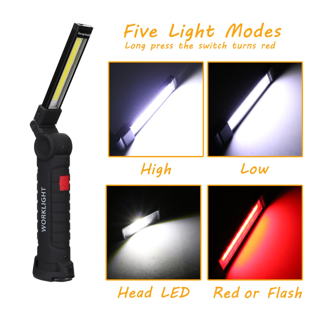 Title 6, Torcia tattica LED COB ricaricabile USB, imperm...