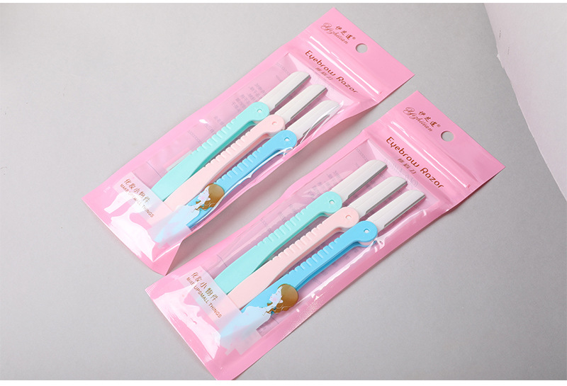 New 3 Packs Of Folding Eyebrow Trimmers, Professional Eyebrow Scraping Blades For Women