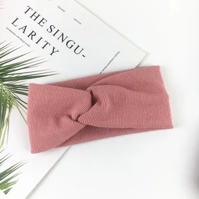 Colorful Knitted Cotton Cross Headband
