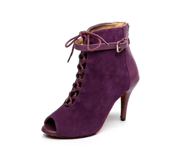 Women's High Heel Boots Latin Dance Shoes Purple - Shop at LoveMi