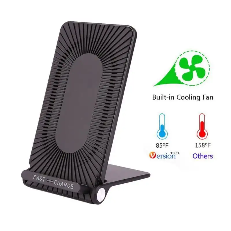 Qi Wireless Charger With Cooling Fan Fast