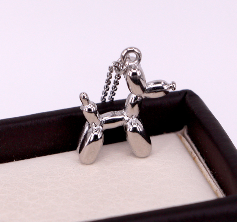 Balloon Dog Dog Cute Stereo Dog Necklace Clavicle Chain