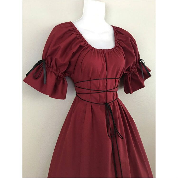 Ladies Dress With Long Sleeve Round Neck And Irregular Belt