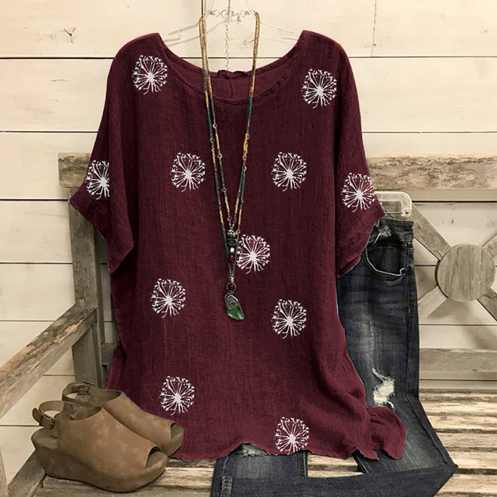 Fashion Trend Printing Short-sleeved T-shirt Top