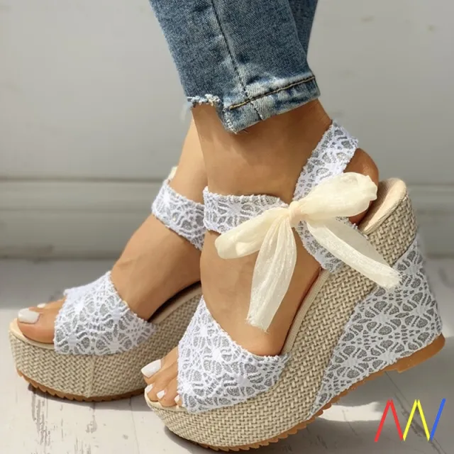 Women Summer Shoes Wedges Sandals Party Platform High Heels Silver - Shop at LoveMi
