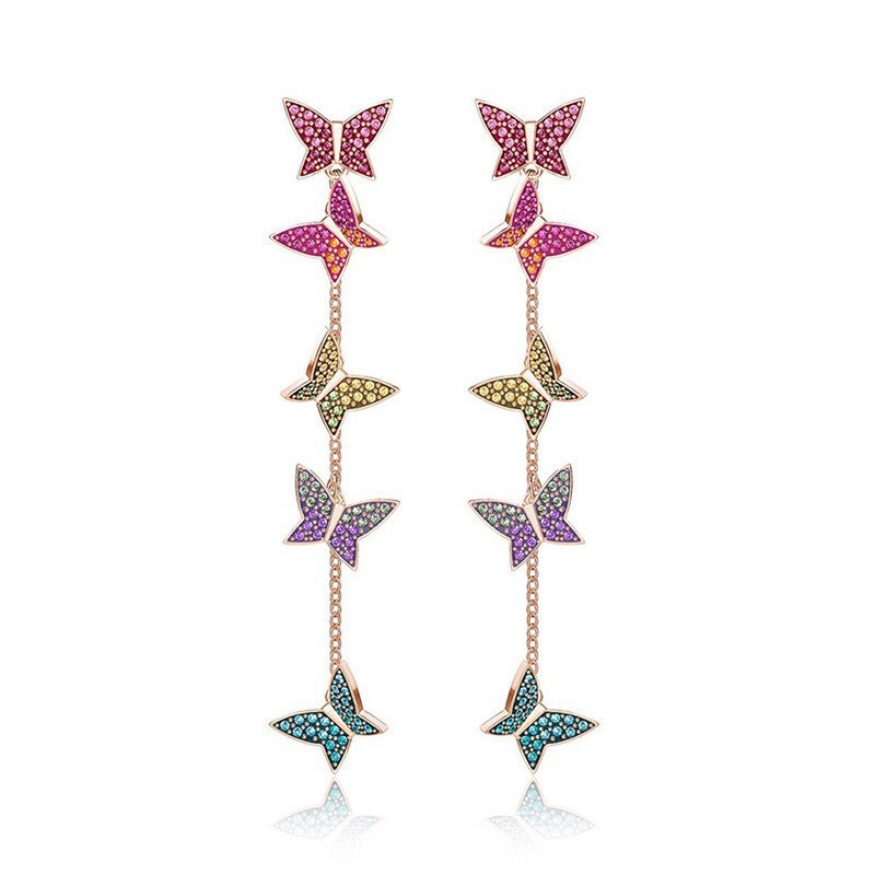 Butterfly Pendant Tassel Necklace Ring Earring H - Shop at LoveMi