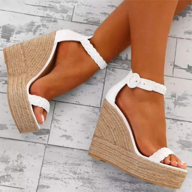 Women's Wedge Sandals Plus Size White - Shop at LoveMi