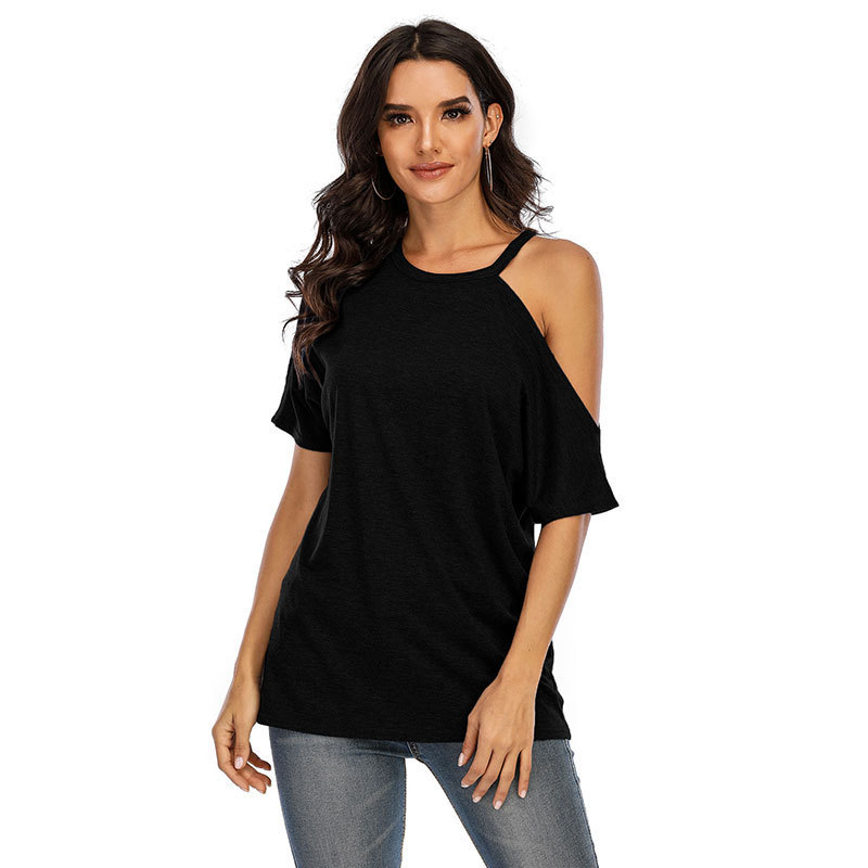 Title 5, Short-sleeved New T Shirt Off The Shoulder Top ...