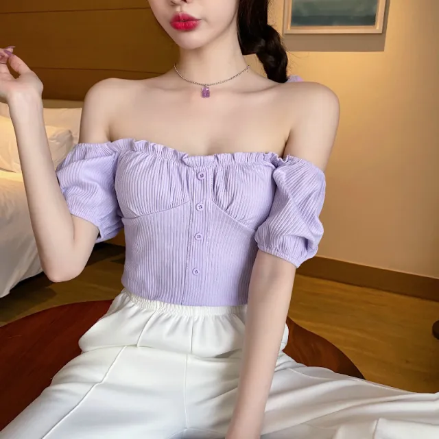 Black Short Sleeve T shirt Purple - Shop at LoveMi