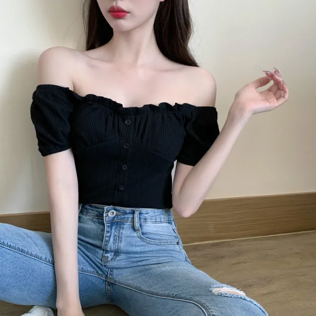 Black Short Sleeve T shirt Black - Shop at LoveMi
