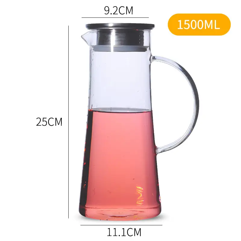 Glass Kettle, Cool Kettle, Cold Kettle, Household Transparent Large Capacity Juice Jug, Drink Jug, Milk Jug