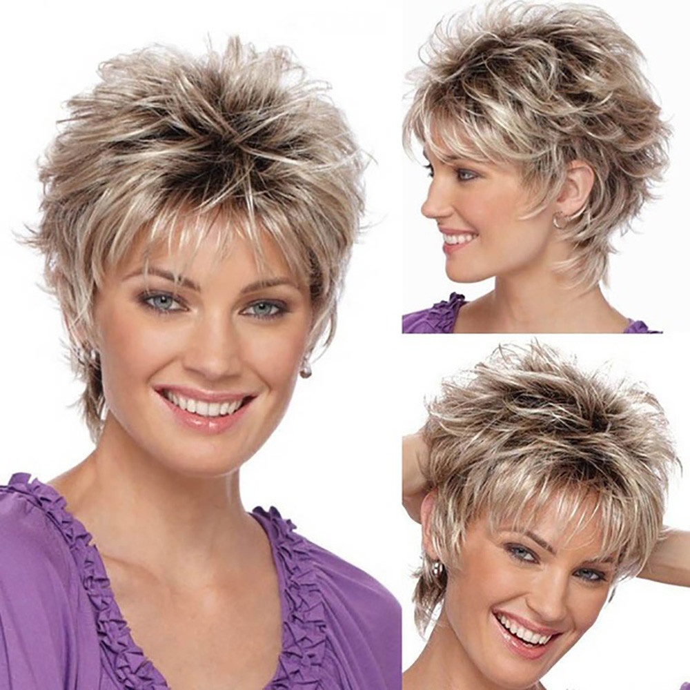 Title 1, Golden Brown Melange Short Hair