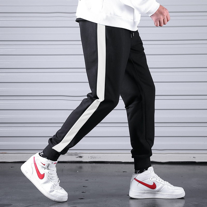 Spring Summer Knit Pants Men's Korean Style Trousers Elastic Men's Sports And Leisure Students