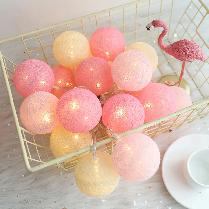 Cotton Thread Ball LED Lantern String Starry