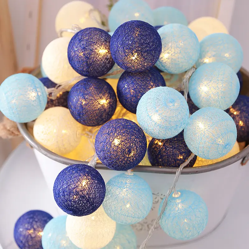 Cotton Thread Ball LED Lantern String Starry