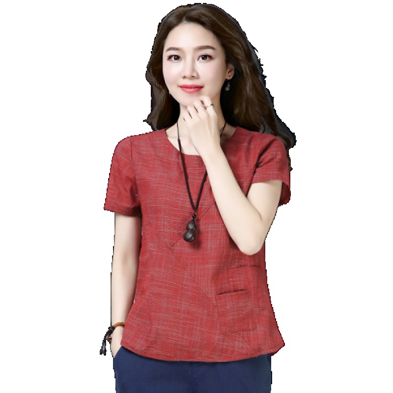 Title 9, New Linen Loose T-Shirt Women