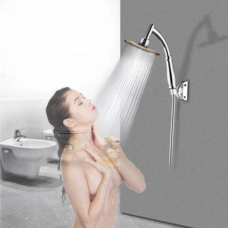 Shower Head 6inch Pressurized Hand-held Overhead Universal