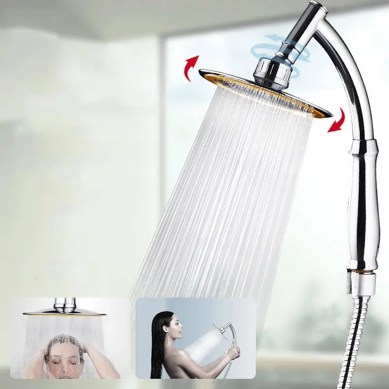 Shower Head 6inch Pressurized Hand-held Overhead Universal