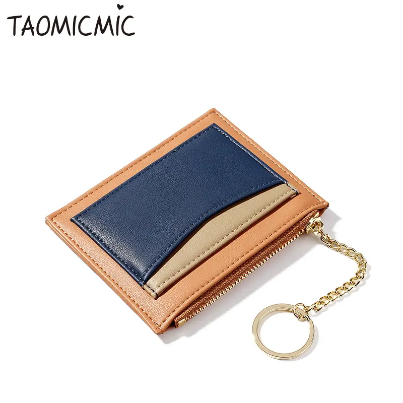 Stitching Ladies Wallet Multi-Card Position Zipper Card