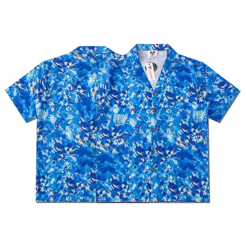 European And American High Street Hawaiian Flower Shirt