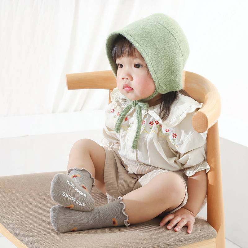 Title 7, New Style Wooden Ears Girl Socks Baby Baby Non-...