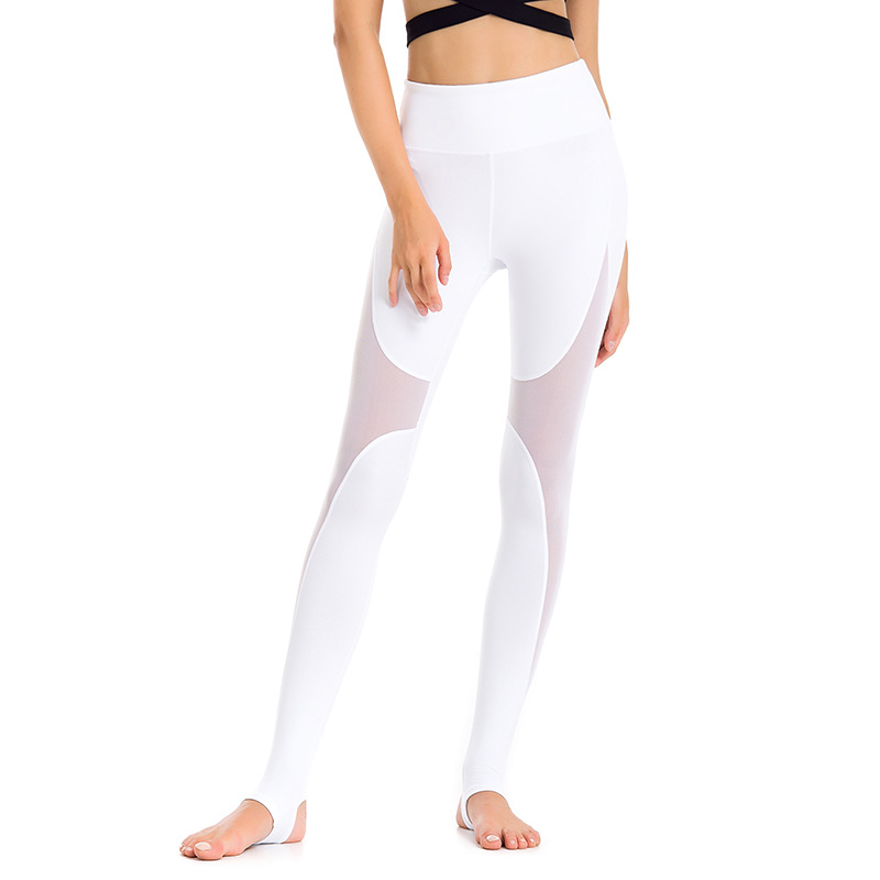 Yoga Wear Trousers Sexy Mesh Stitching Stretch