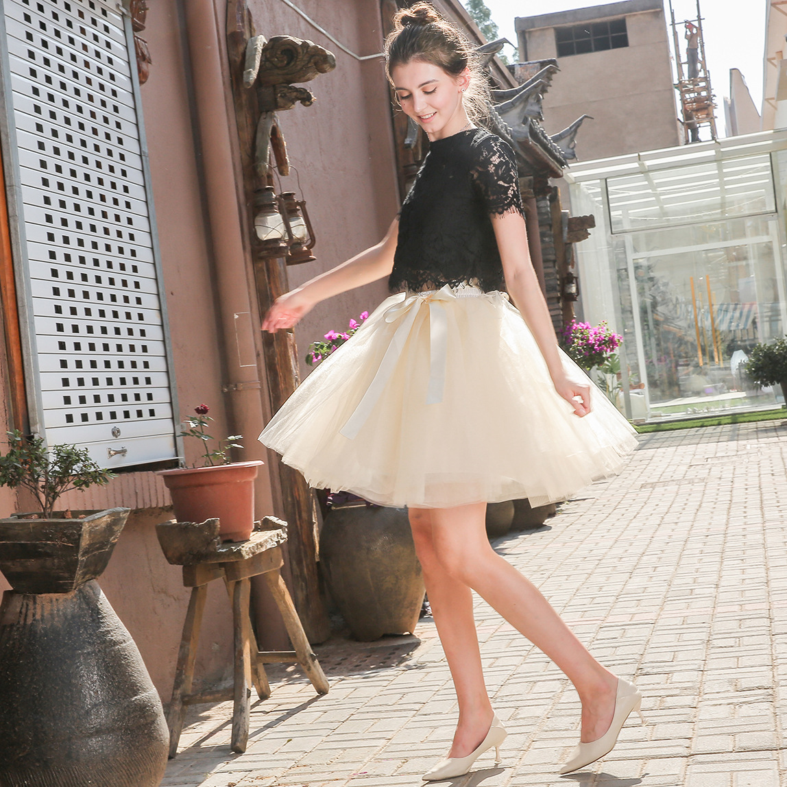 Women's Tutu Skirt Mesh Skirt Adult Mesh Skirt - Image 3