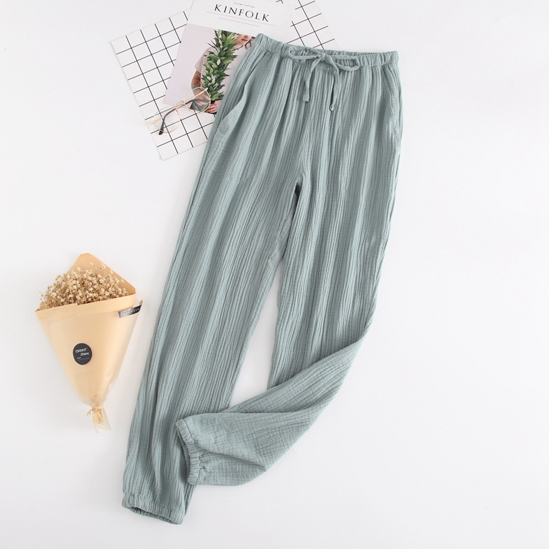 Title 5, Summer Cotton Loose Home Trousers Crepe Pajama ...