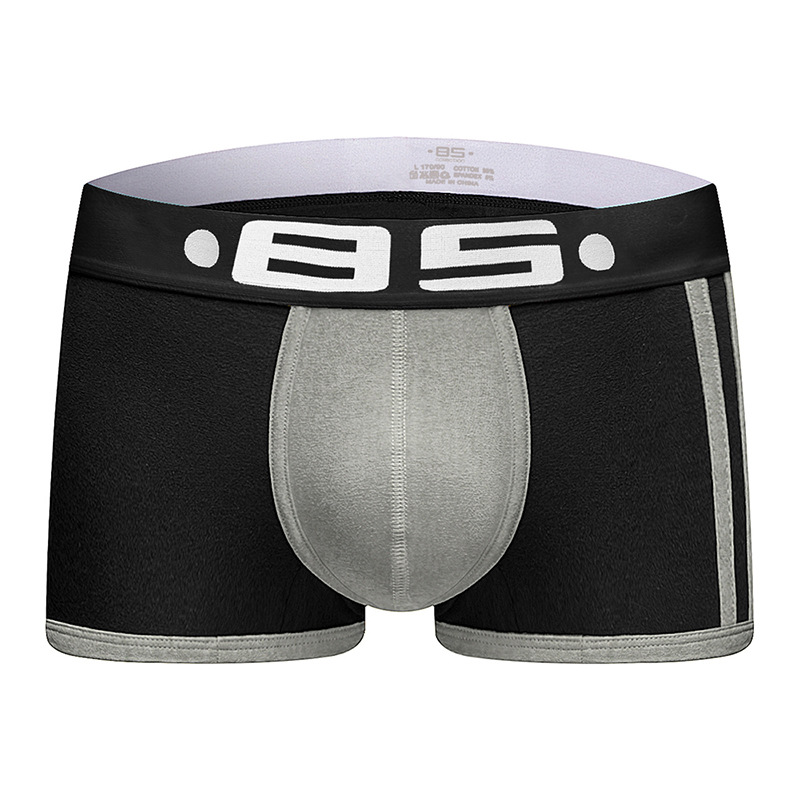 Men's Underwear Color Matching Youth Mid-waist Cotton Boxer Briefs
