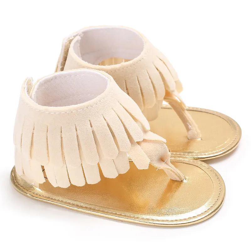 Baby Girl Toddler Shoes Multicolor Tassel Soft Sole Flip-flop