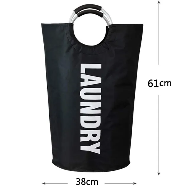 Portable Oxford Cloth Dirty Clothes Bag Washing And Protecting Bag Dirty Clothes Storage Bag Black - Shop at LoveMi