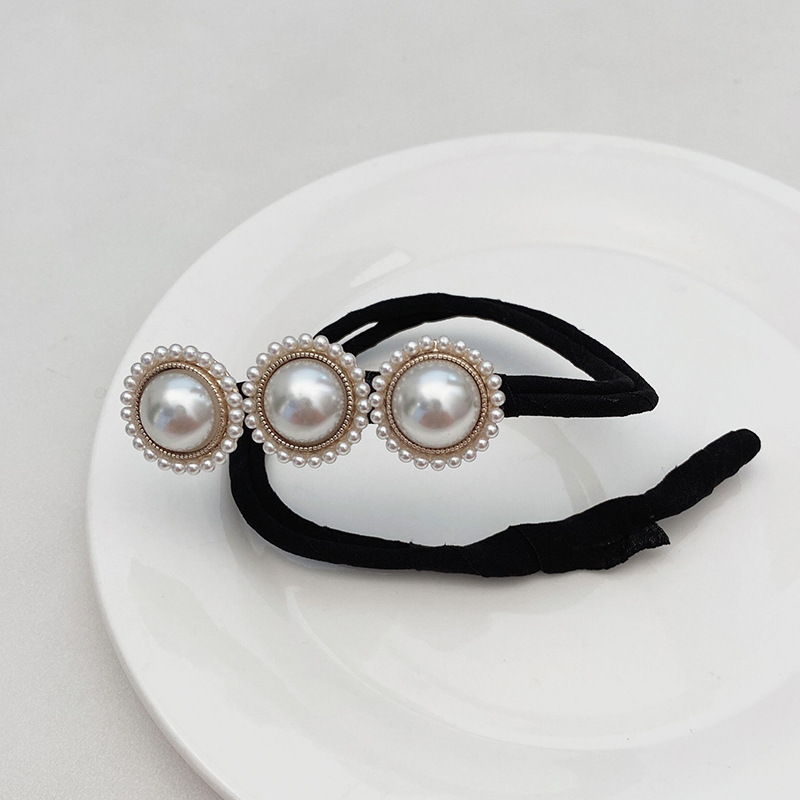 Pearl Flower Ball Head Hair Artifact New Retro Temperament Net Red Lazy Braided Hair Styling Hair Accessories - Shop at LoveMi